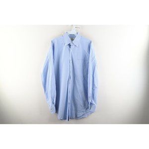 Peter Millar Mens Size Medium Gingham Plaid Long Sleeve Button Dress Shirt Blue